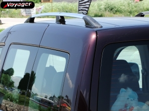Рейлинги для Volkswagen Caddy Maxi с 2008 г, полированные, алюминиевые  опоры