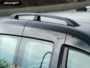 Рейлинги для Volkswagen Caddy Maxi  c 2008 г, черные, алюминиевые  опоры