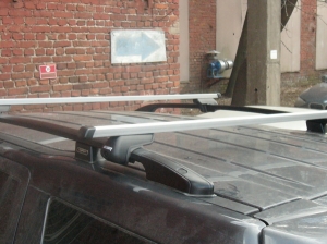 Багажник для Chevrolet Captiva с рейлингами  (пр. Атлант, арт. 8810+8726) прямоугольный