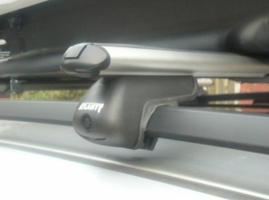 Багажник для Chevrolet Captiva с рейлингами  (пр. Атлант, арт. 8810+8828) аэродинамический