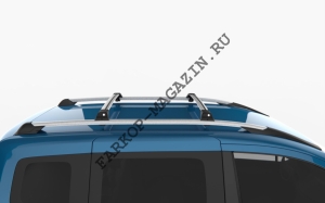 Багажник аэродинамический для Москвич 3 на рейлинги серый с замком