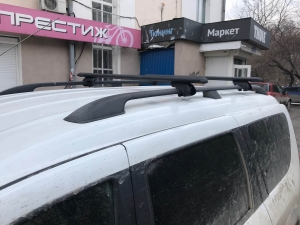 Багажник Атлант для Москвич 3 на рейлинги аэродинамический черный