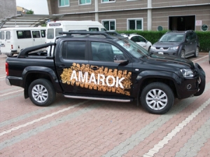 Рейлинги для Volkswagen Amarok, темно-серые