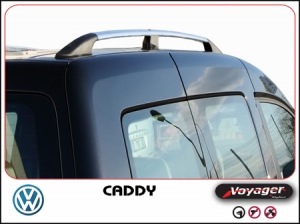 Рейлинги для Volkswagen Caddy II  с 2010 г, серебристые, алюминиевые  опоры