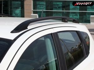 Рейлинги для Volkswagen Touareg I  до 2010 черные, алюминиевые  опоры