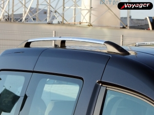 Рейлинги для Volkswagen Caddy II  с 2010 г,  серебристые, пластиковые опоры