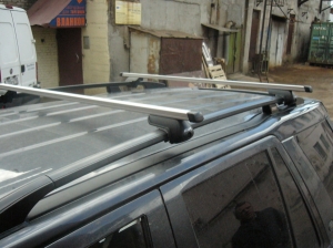 Багажник Атлант для Nissan Qashqai на рейлинги прямоугольный