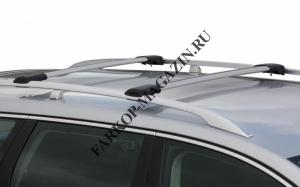 Багажник на рейлинги Volkswagen Amarok в распор с замками серебристый