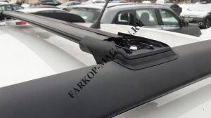 Багажник на рейлинги Volkswagen Amarok в распор с замками черный