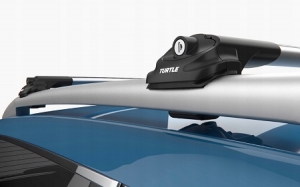 Багажник для Hyundai Creta на рейлинги серый с замком