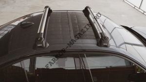 Багажник в штатные места TURTLE AIR III на крышу автомобиля серый