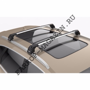 Багажник на интегрированные рейлинги Turtle AIR 2 с замком серый