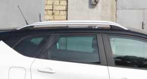 Рейлинги на крышу Renault Kaptur серые без сверления