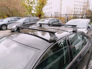 Багажник для Kia Cerato с 2013 по 2017 прямоугольная поперечина