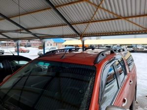 Рейлинги на крышу Toyota Hilux без поперечины черные