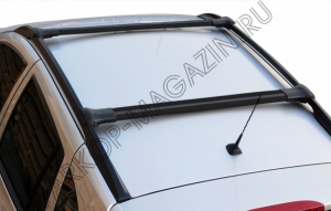 Багажник на рейлинги Volkswagen Tayron черные в распор
